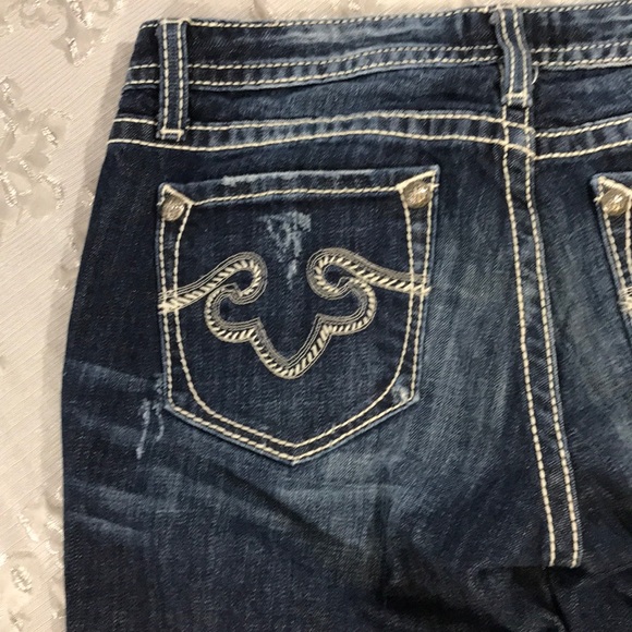 ReRock 5 pocket, distressed, Boot cut, Size 6S - Picture 7 of 9